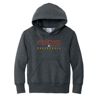 Stockton Volleyball 2026 Logo 1 - Youth Core Fleece Pullover Hooded Sweatshirt Thumbnail