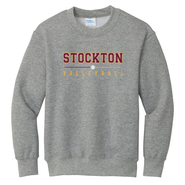 Stockton Volleyball 2026 Logo 1 - Youth Core Fleece Crewneck Sweatshirt Thumbnail