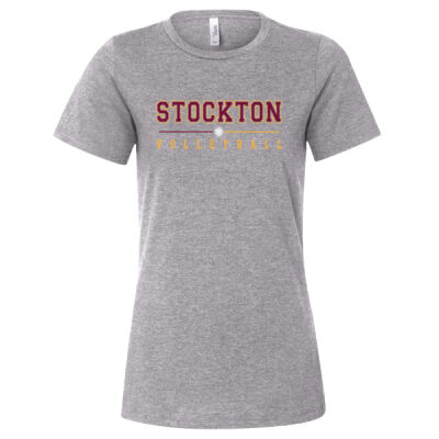 Stockton Volleyball 2026 Logo 1 - Women’s Relaxed Fit Heather CVC Tee Thumbnail