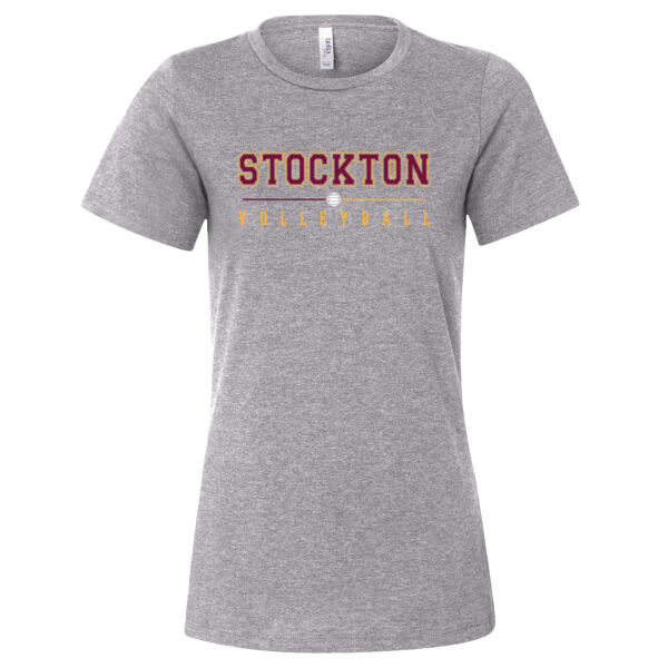 Stockton Volleyball 2026 Logo 1 - Women’s Relaxed Fit Heather CVC Tee Thumbnail