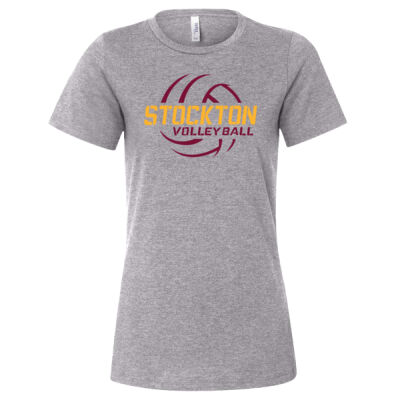 Stockton Volleyball 2026 Logo 2 - Women’s Relaxed Fit Heather CVC Tee Thumbnail