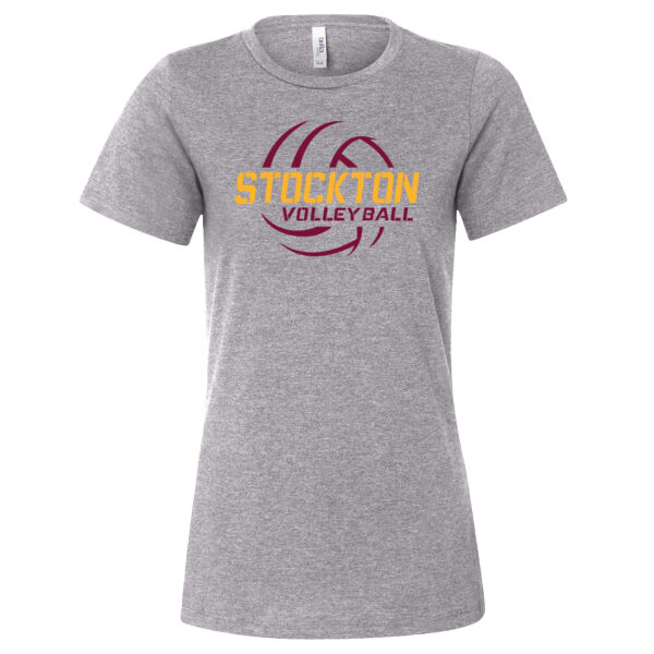 Stockton Volleyball 2026 Logo 2 - Women’s Relaxed Fit Heather CVC Tee Thumbnail