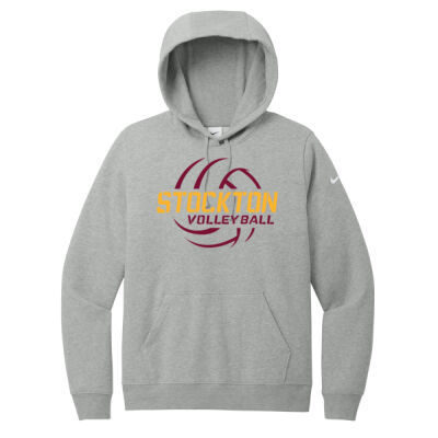 Stockton Volleyball 2026 Logo 2 - Women's Club Fleece Sleeve Swoosh Pullover Hoodie Thumbnail