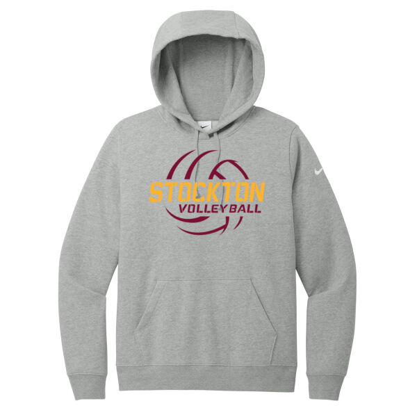 Stockton Volleyball 2026 Logo 2 - Women's Club Fleece Sleeve Swoosh Pullover Hoodie Thumbnail