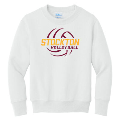 Stockton Volleyball 2026 Logo 2 - Youth Core Fleece Crewneck Sweatshirt Thumbnail