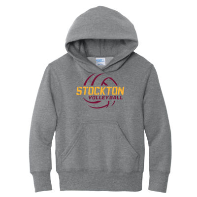Stockton Volleyball 2026 Logo 2 - Youth Core Fleece Pullover Hooded Sweatshirt Thumbnail