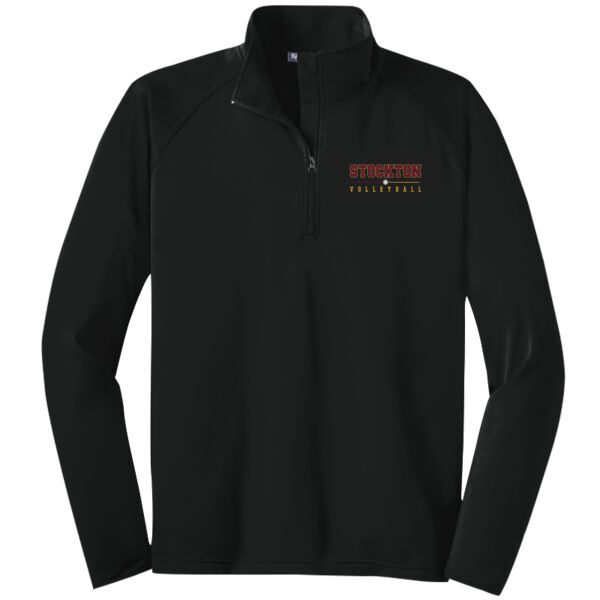 Stockton Volleyball 2026 Logo 1 - Tall Sport Wick ® Stretch 1/4 Zip Pullover Thumbnail