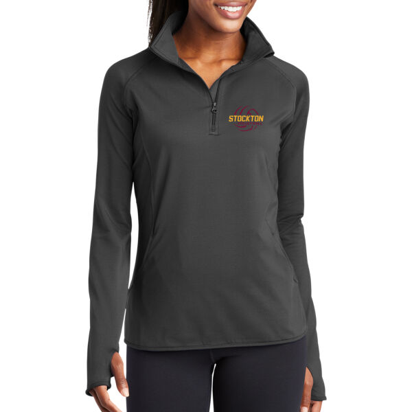 Stockton Volleyball 2026 Logo 2 - Women's Sport Wick ® Stretch 1/4 Zip Pullover Thumbnail
