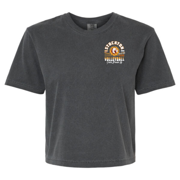 Stockton Volleyball 2026 Logo 3 - Women's Garment-Dyed Heavyweight Boxy T-Shirt Thumbnail